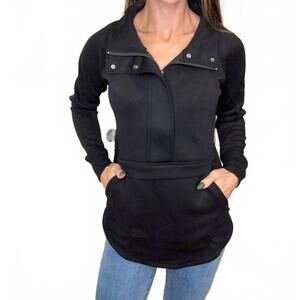 NEW MICHELLE MAE mia skuba halfzip pullover in black
